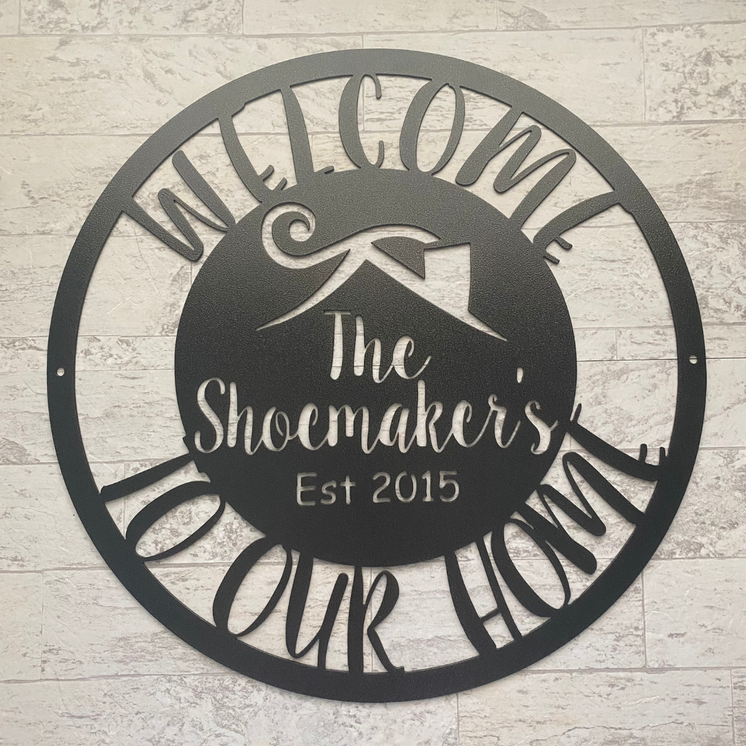 Custom Family Welcome Sign