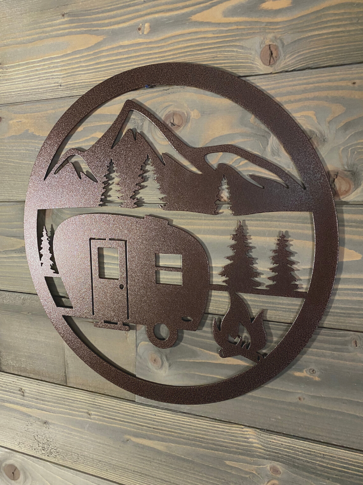 Camper Silhouette Wall Sign