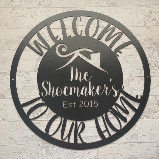 Custom Family Welcome Sign