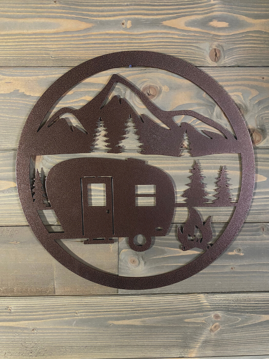 Camper Silhouette Wall Sign